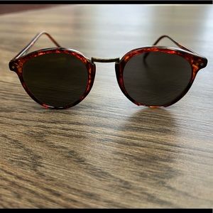 Vintage St. Moritz Tortoise Round Sunglasses